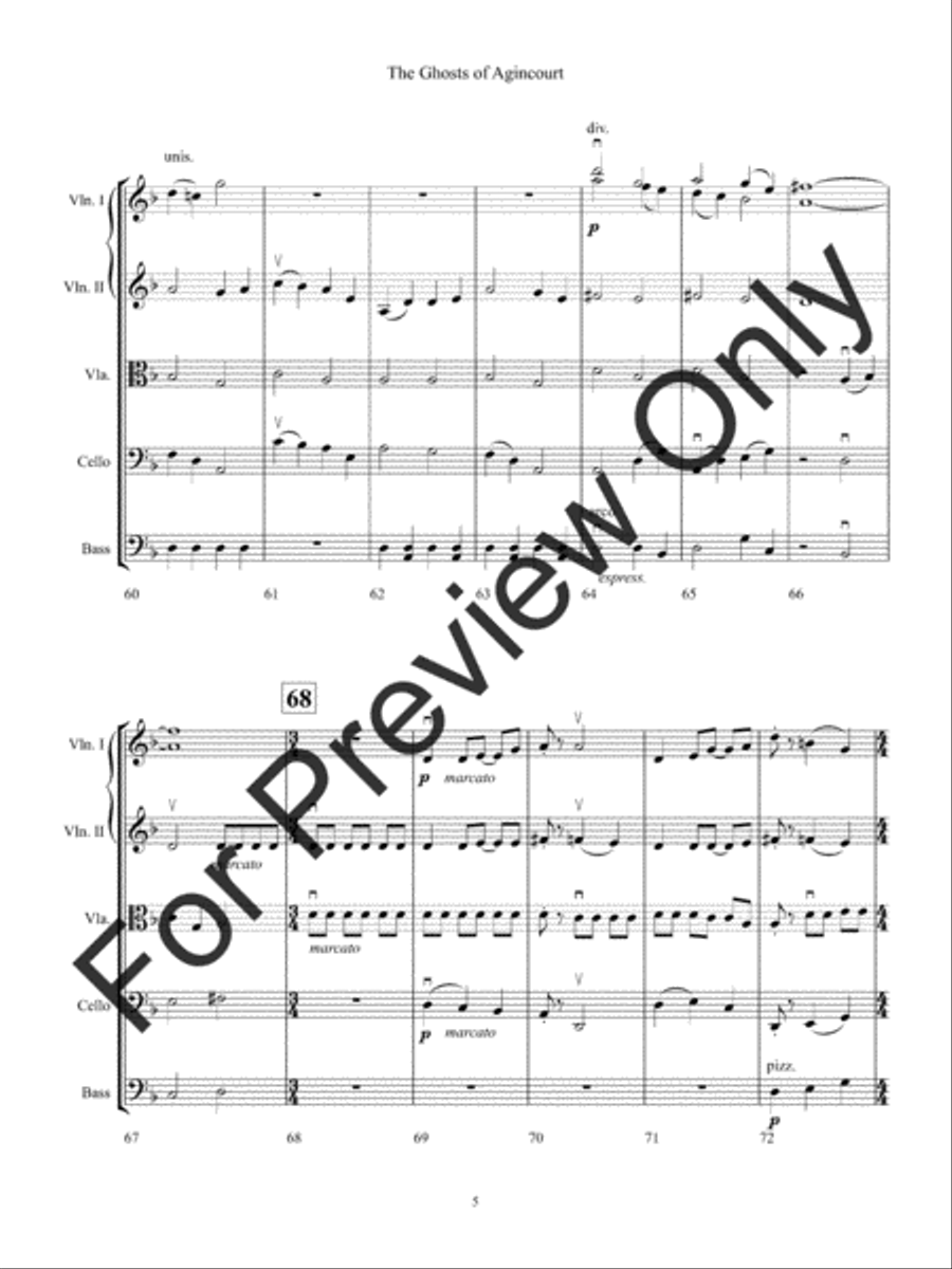 Ghosts of Agincourt String Orchestra scores gallery preview page 8