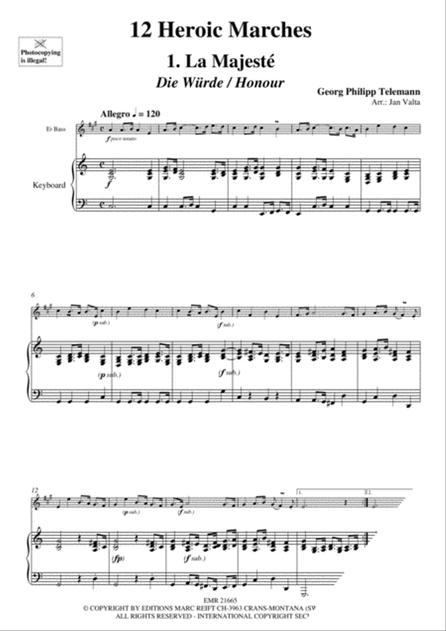 12 Heroic Marches Piano scores gallery preview page 3