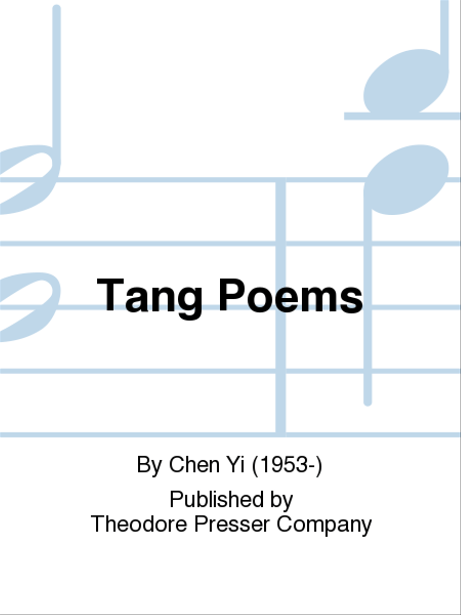 Book cover for Tang Poems