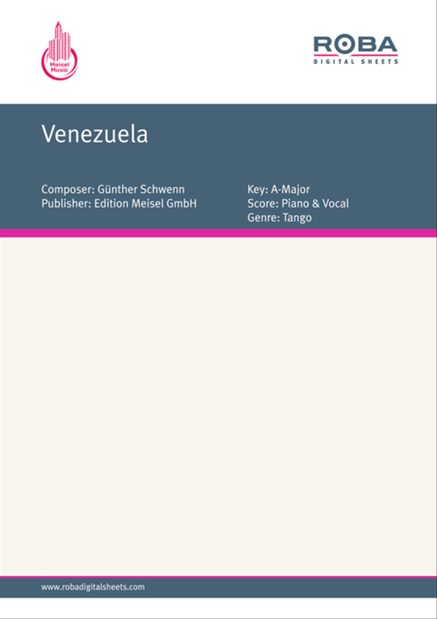 Venezuela Venezuela Voice scores gallery preview page 1