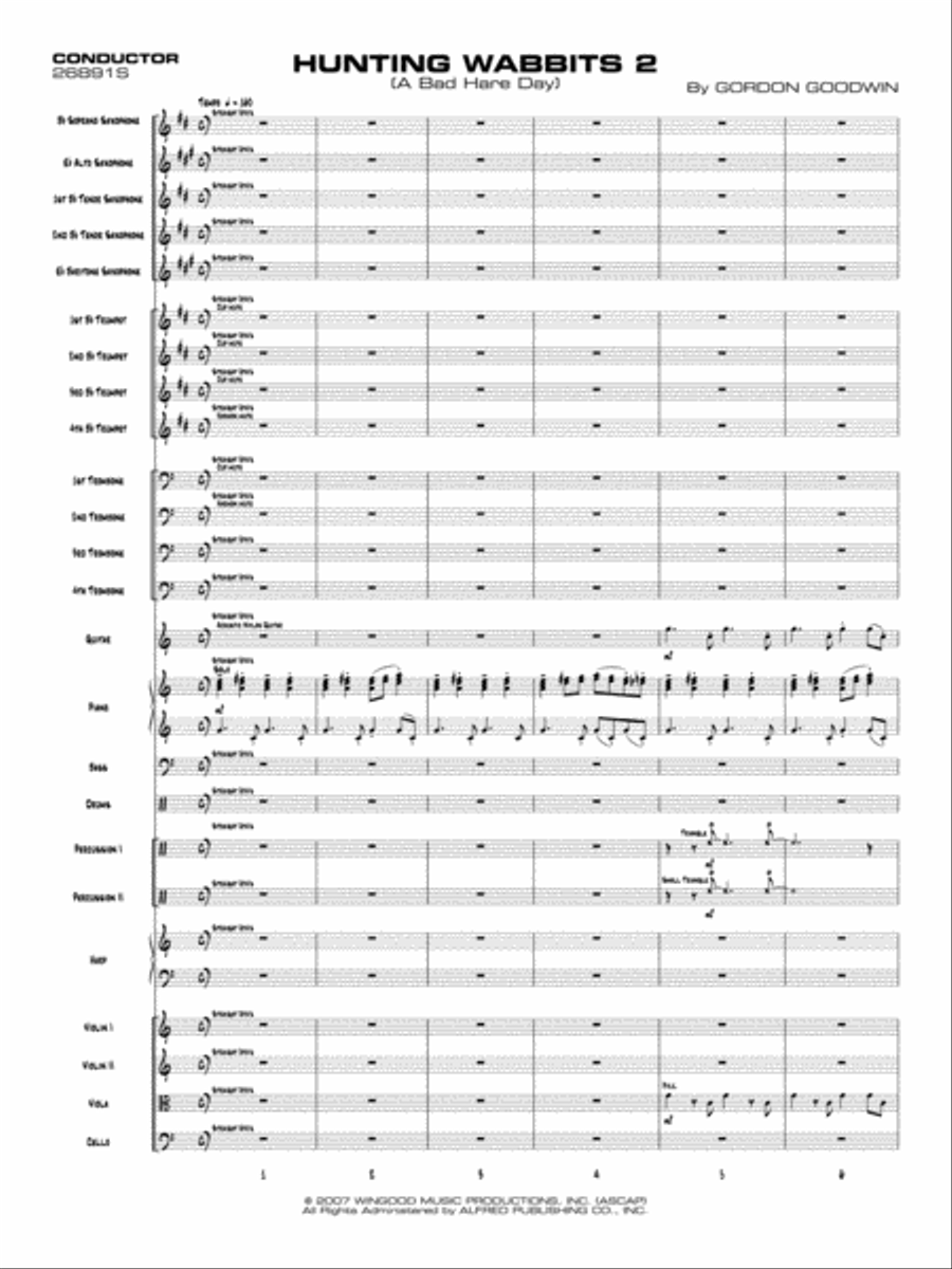 Hunting Wabbits 2 (A Bad Hare Day) Jazz Ensemble scores gallery preview page 2