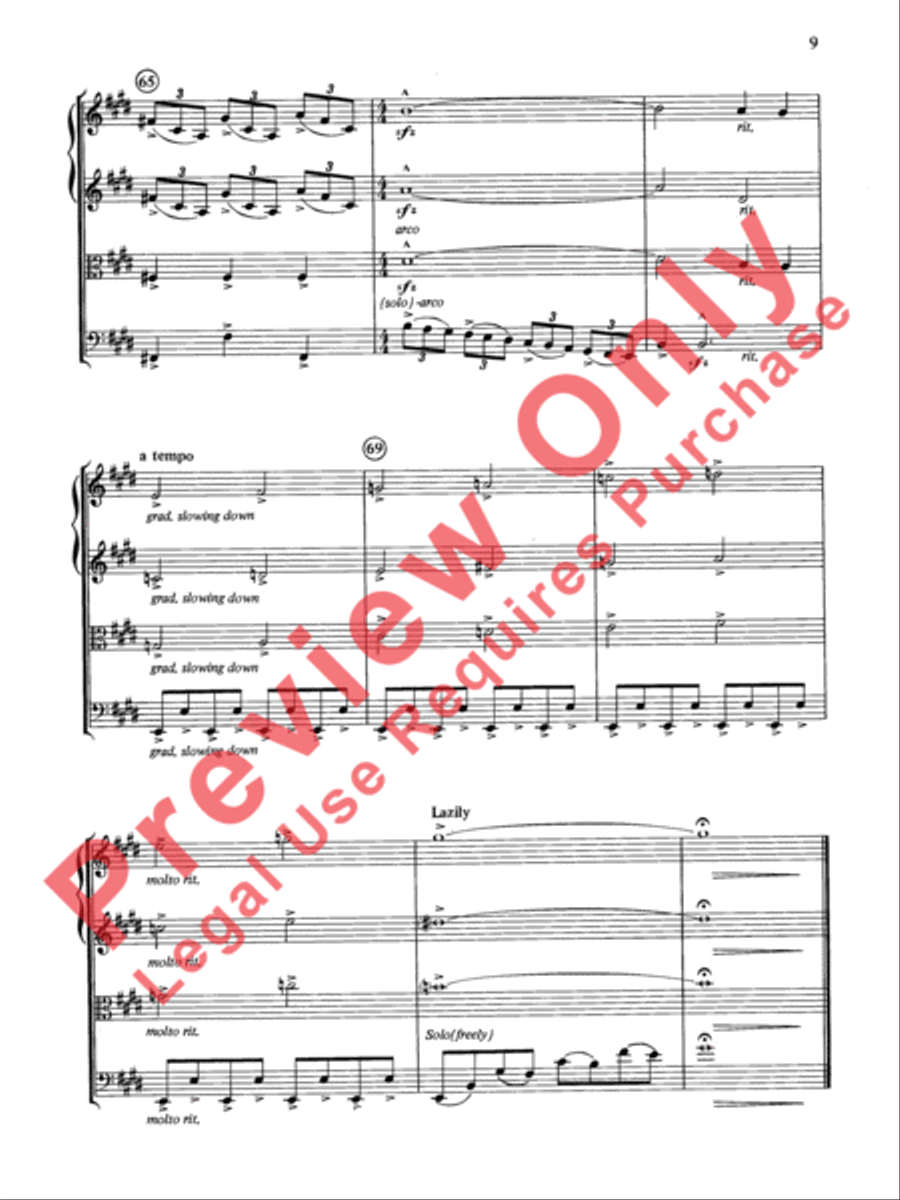 Cole Porter (Classic String Quartets) String Quartet scores gallery preview page 10
