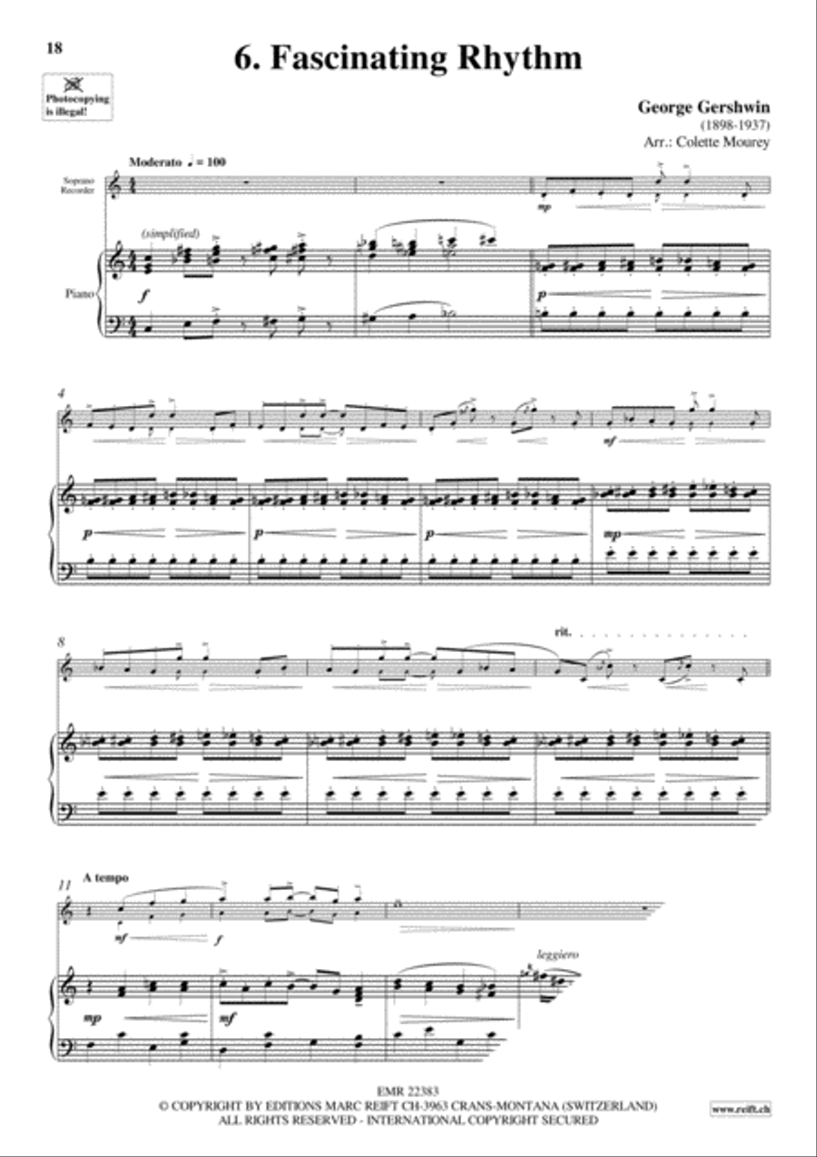 Gershwin 20 Greatest Hits Soprano Recorder scores gallery preview page 8