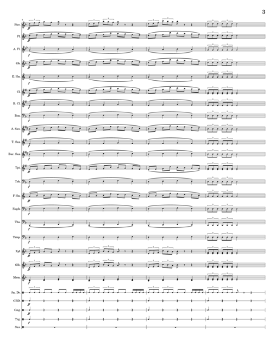 A Thanksgiving To Remember Concert Band scores gallery preview page 3