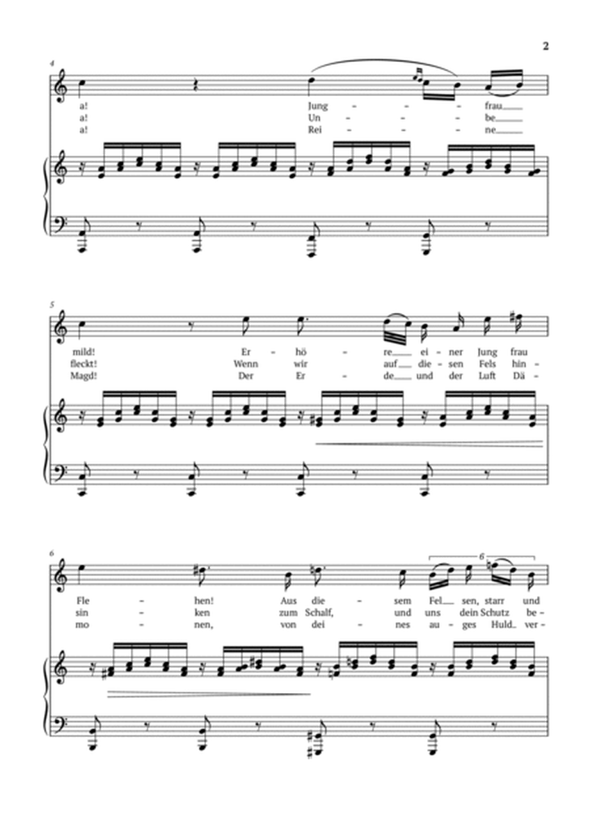 Ave Maria (Schubert) in C-Dur - Klavier und Stimme - Songtexte auf Deutsch image number null