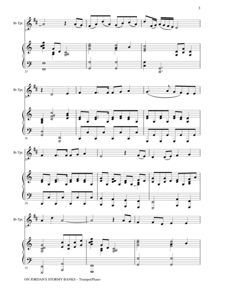 THREE GOSPEL HYMNS (Duets for Bb Trumpet & Piano) image number null