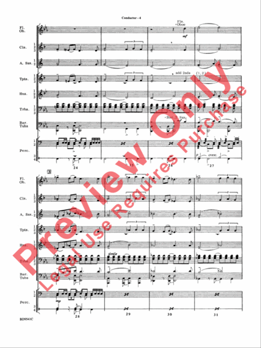 Alvamar Overture Concert Band scores gallery preview page 6