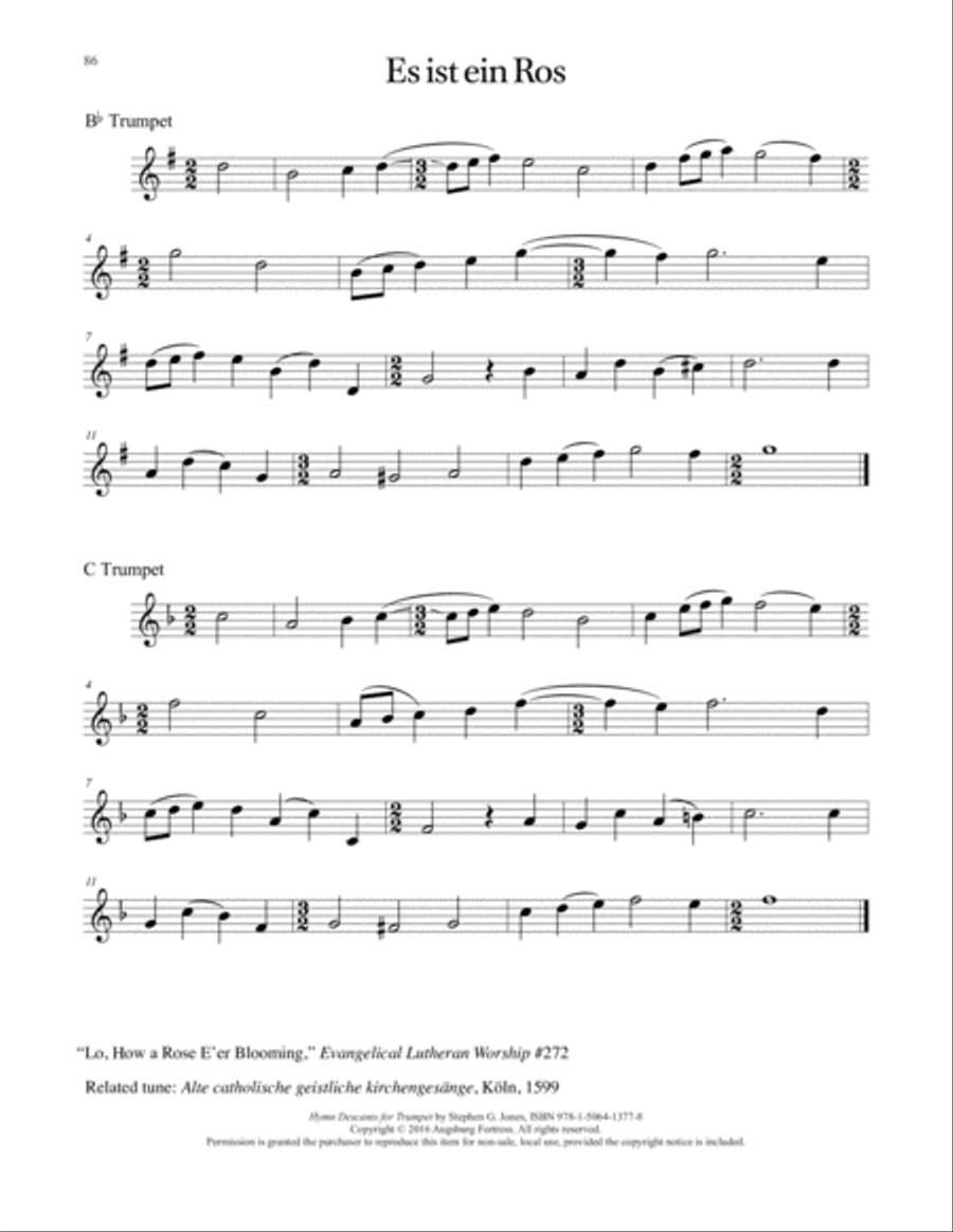 Hymn Descants for Trumpet C Trumpet scores gallery preview page 87
