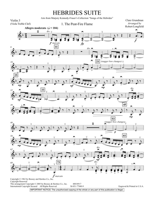 Hebrides Suite - Violin 3 (Viola Treble Clef)