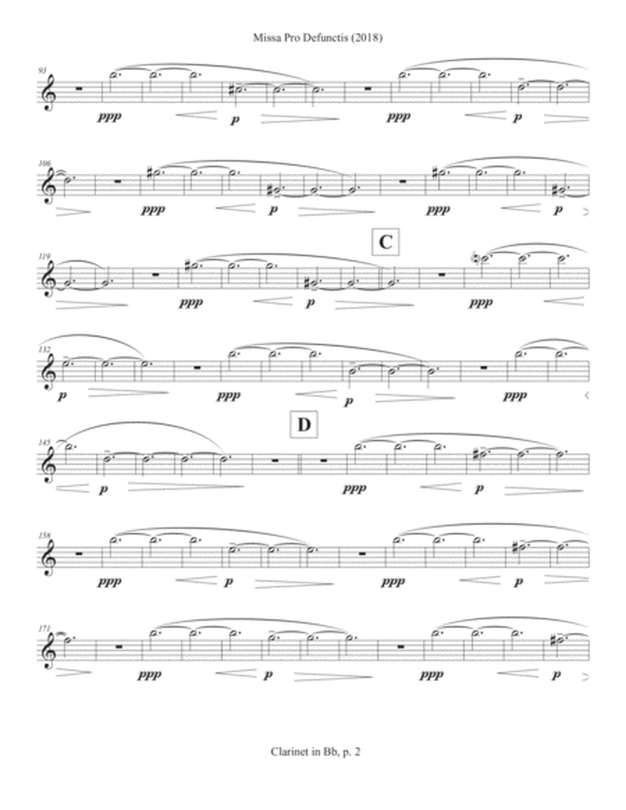 Missa Pro Defunctis (2018) clarinet part