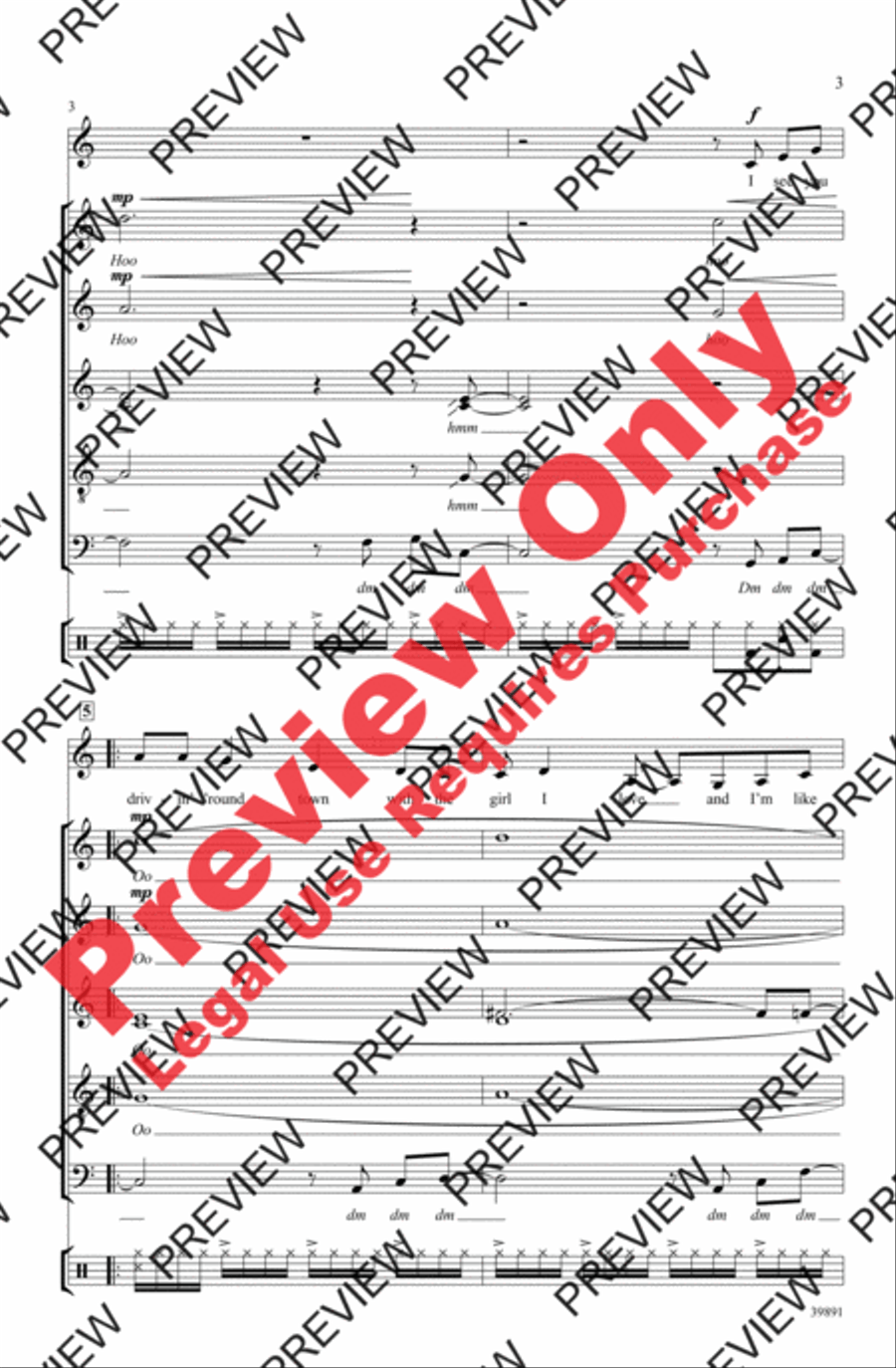Forget You 4-Part scores gallery preview page 3