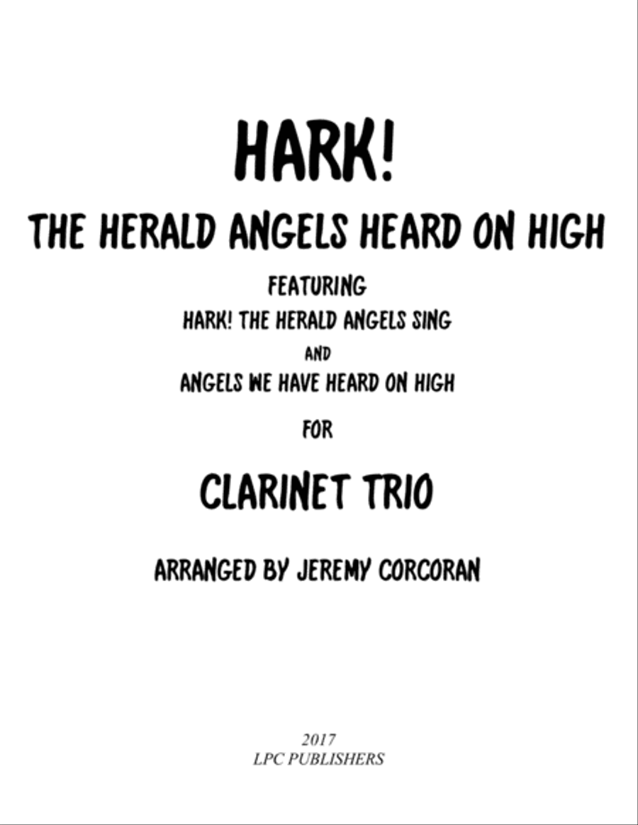 Hark! The Herald Angels Heard on High for Clarinet Trio Clarinet Trio scores gallery preview page 1