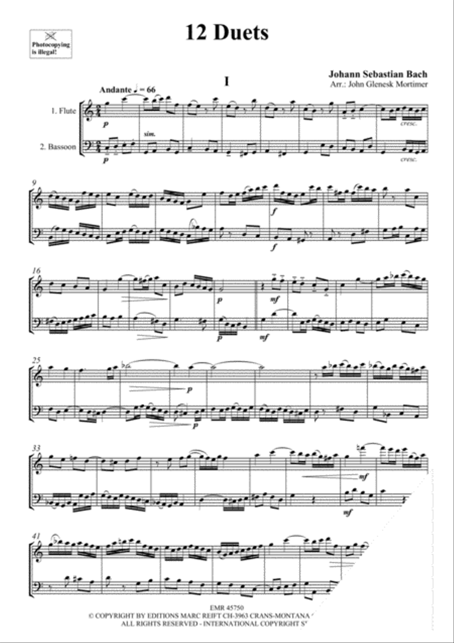 12 Duets Bassoon scores gallery preview page 3