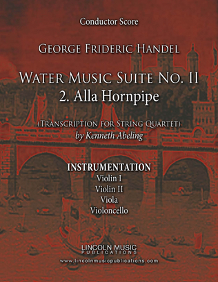 Book cover for Handel - Water Music Suite No. 2 – 2. Alla Hornpipe (for String Quartet)