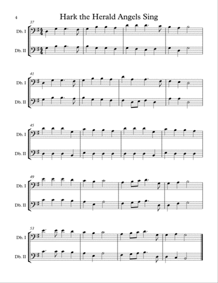 Easy Christmas Duets for Early Intermediate Bass Duet Volume 1 String Duet scores gallery preview page 4