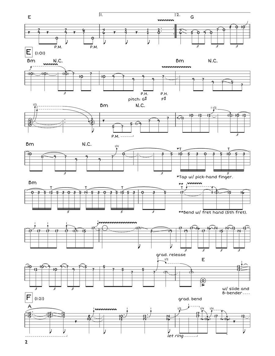 Highlander Boogie Highlander Boogie Electric Guitar scores gallery preview page 2