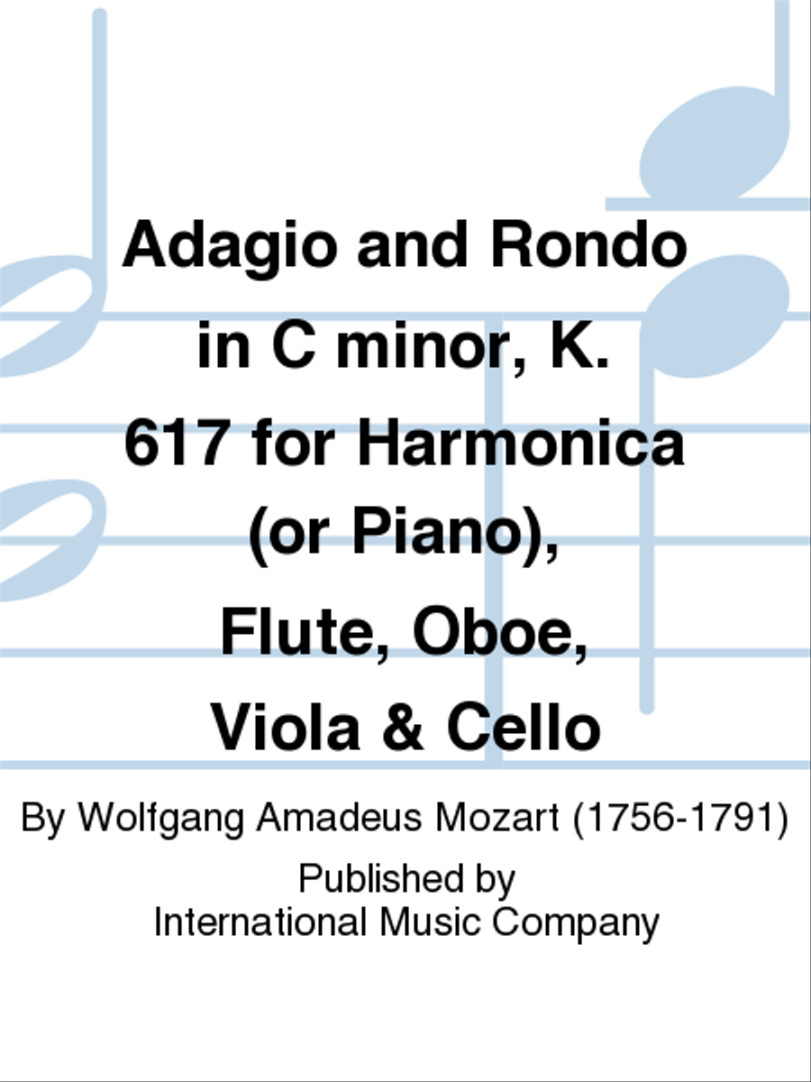Adagio And Rondo In C Minor, K. 617 For Harmonica (Or Piano), Flute, Oboe, Viola & Cello Flute scores gallery preview page 1