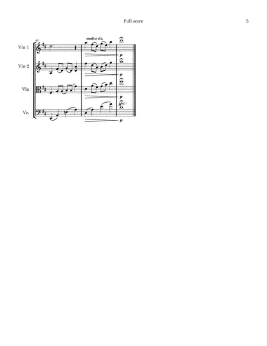 Over The Rainbow (from The Wizard Of Oz) String Quartet scores gallery preview page 5