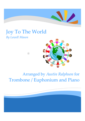 Joy To The World for trombone solo or euphonium solo - with FREE BACKING TRACK and piano play along