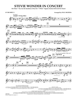 Book cover for Stevie Wonder In Concert - Bb Trumpet 2