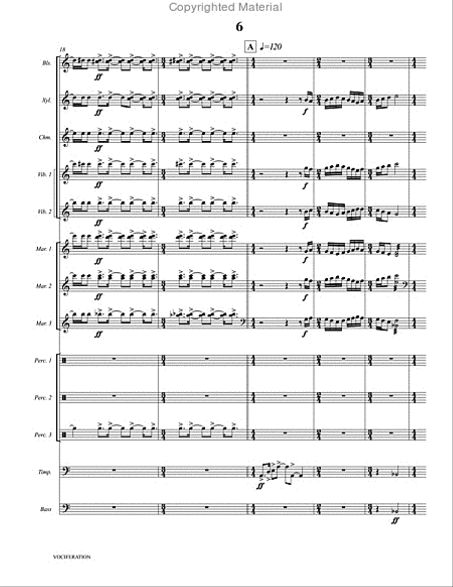 Vociferation Percussion Ensemble scores gallery preview page 7