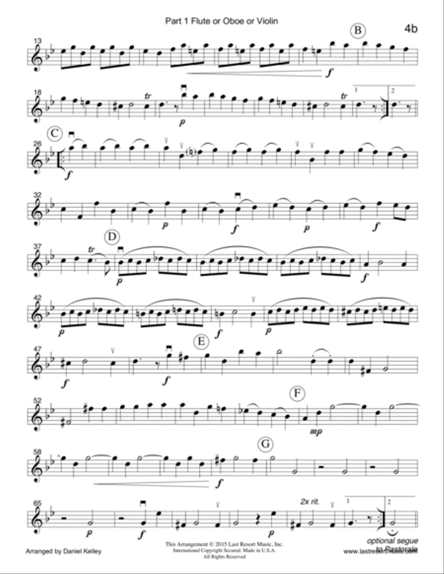 Christmas Concerto (Concerto Grosso Op. 6 #8) for Woodwind Trio (Flute or Oboe, Clarinet & Bassoon) Small Ensemble scores gallery preview page 5