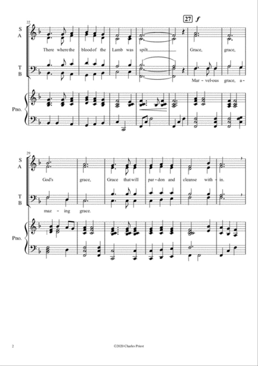 Grace Minuet - SATB 4-Part scores gallery preview page 3