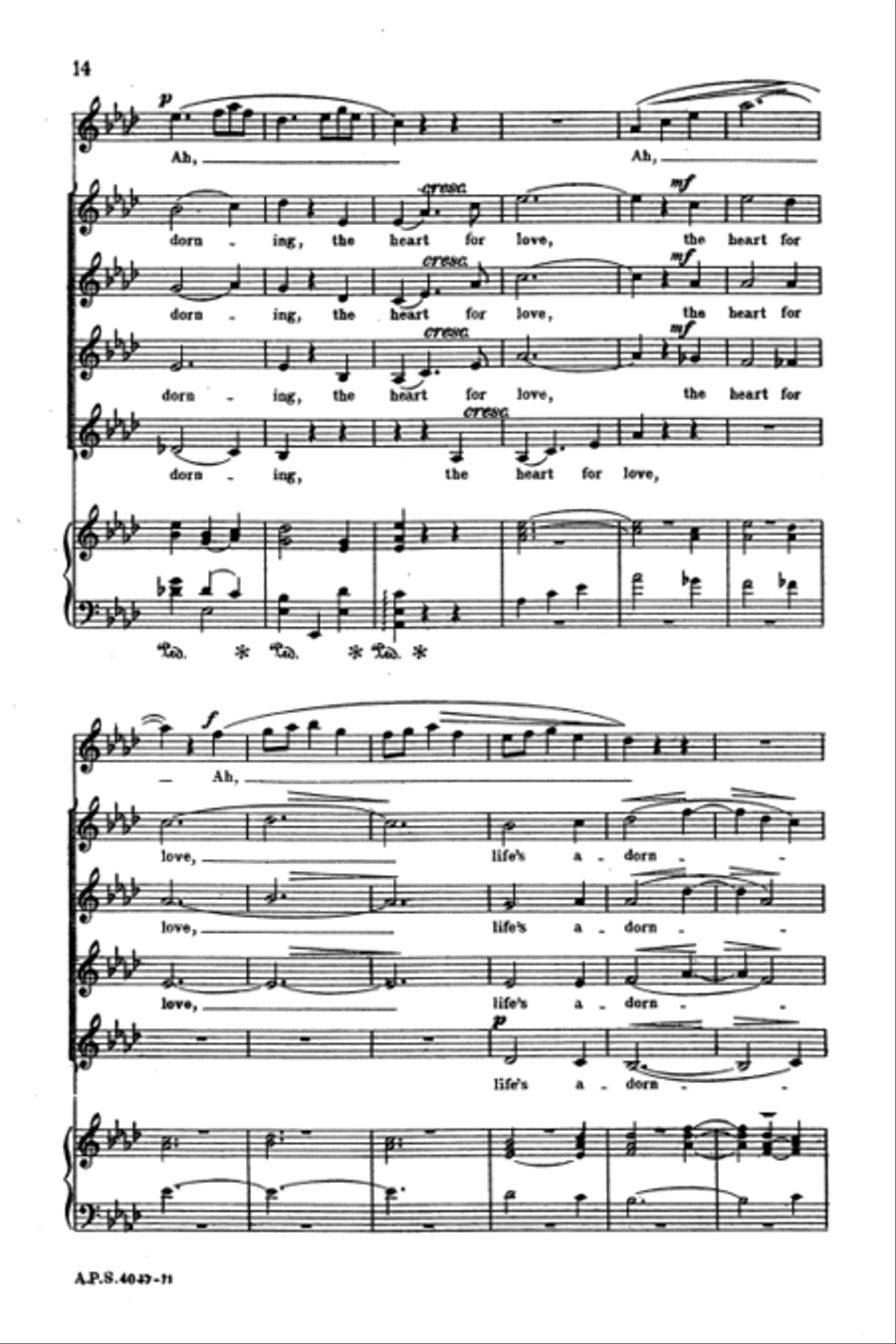 The Rose of Avontown, Op. 30 SSAA scores gallery preview page 14