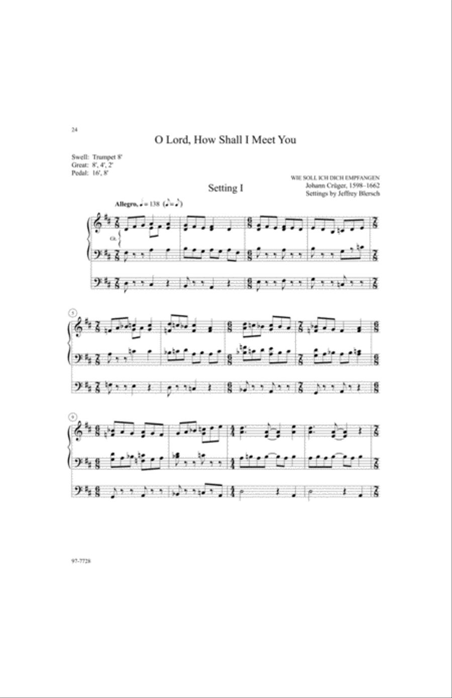 How Shall I Meet You: Seven Organ Preludes for Advent Organ scores gallery preview page 7