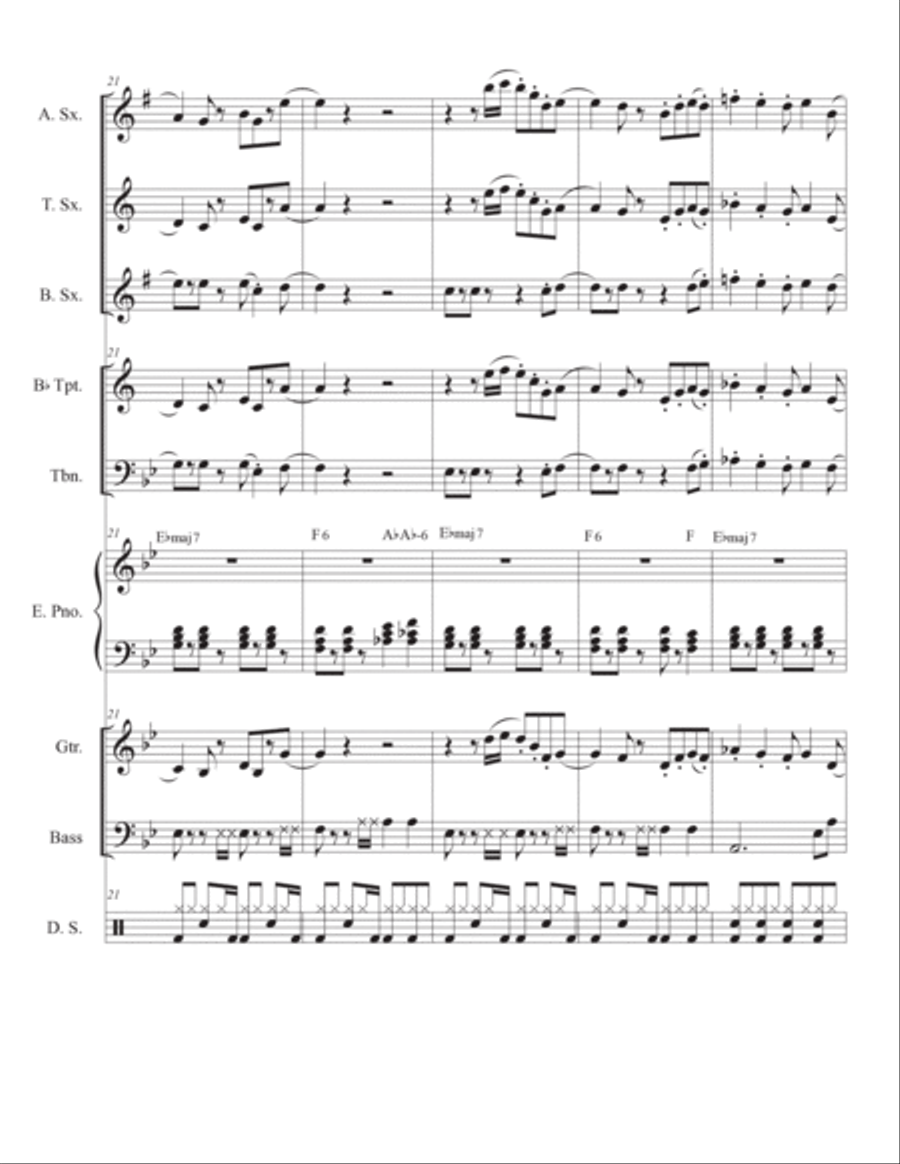 Smile Meditation Jazz Ensemble scores gallery preview page 6