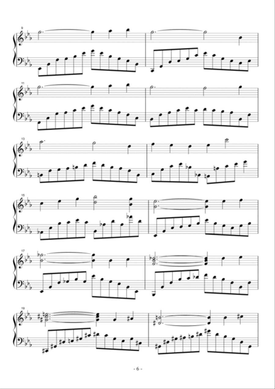 Shapes of a Dream No.939, E-flat major, Op.151 No.3 Piano Solo scores gallery preview page 3