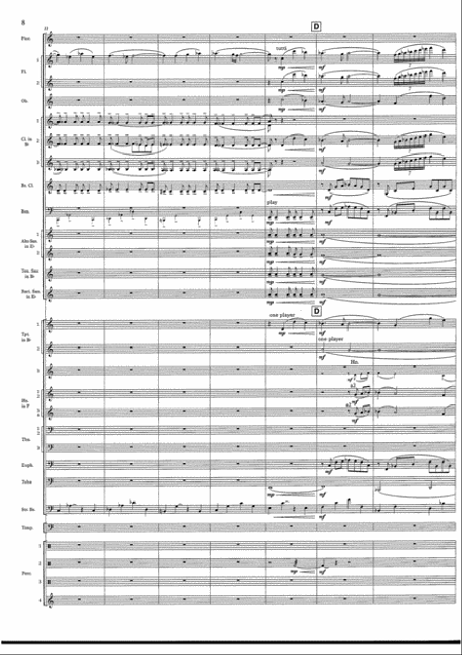 Cry of the Last Unicorn Concert Band scores gallery preview page 8