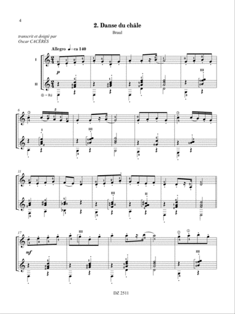 Danses populaires roumaines Classical Guitar scores gallery preview page 4