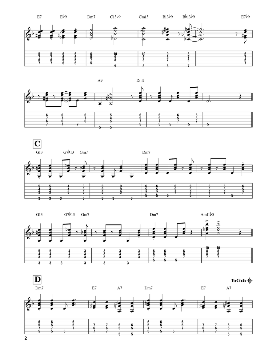 Água De Beber (Water To Drink) Guitar Tablature scores gallery preview page 2