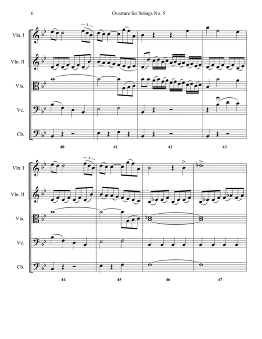 Overture for Strings No. 5 - Score Only