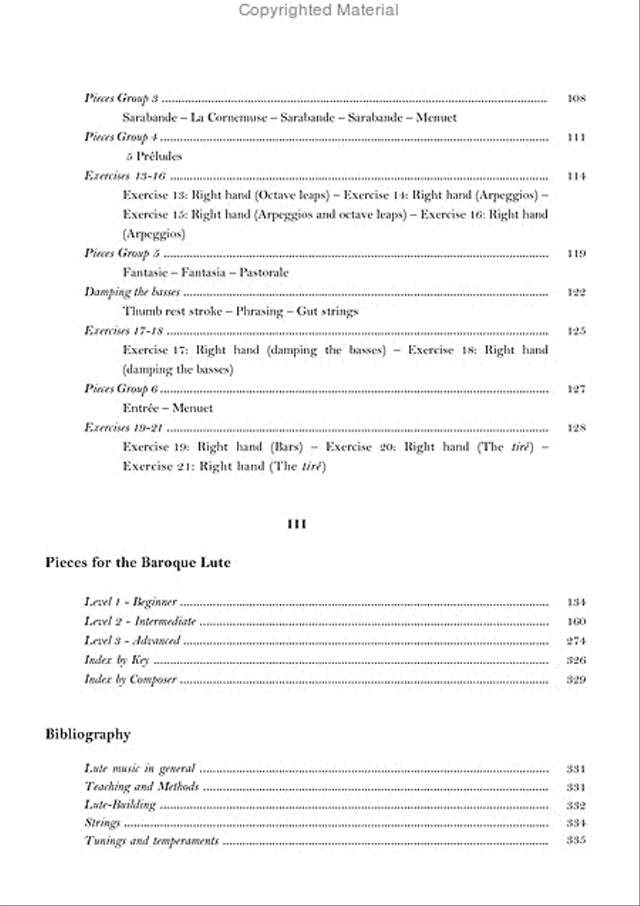 Method for the Baroque Lute. A practical guide for beginning and advanced lutenists Lute scores gallery preview page 19