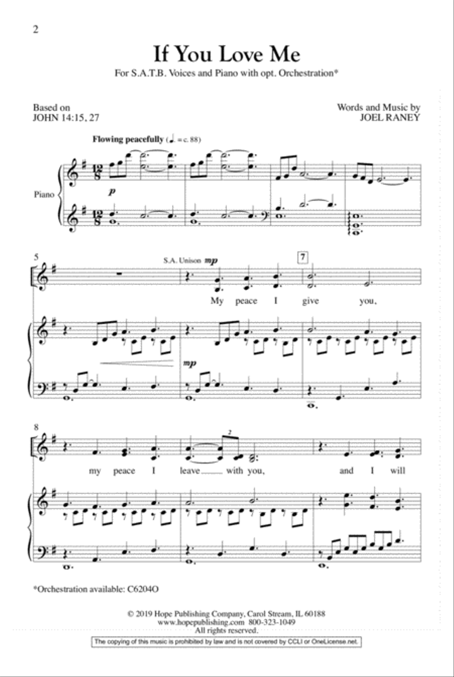 If You Love Me If You Love Me Choir scores gallery preview page 2