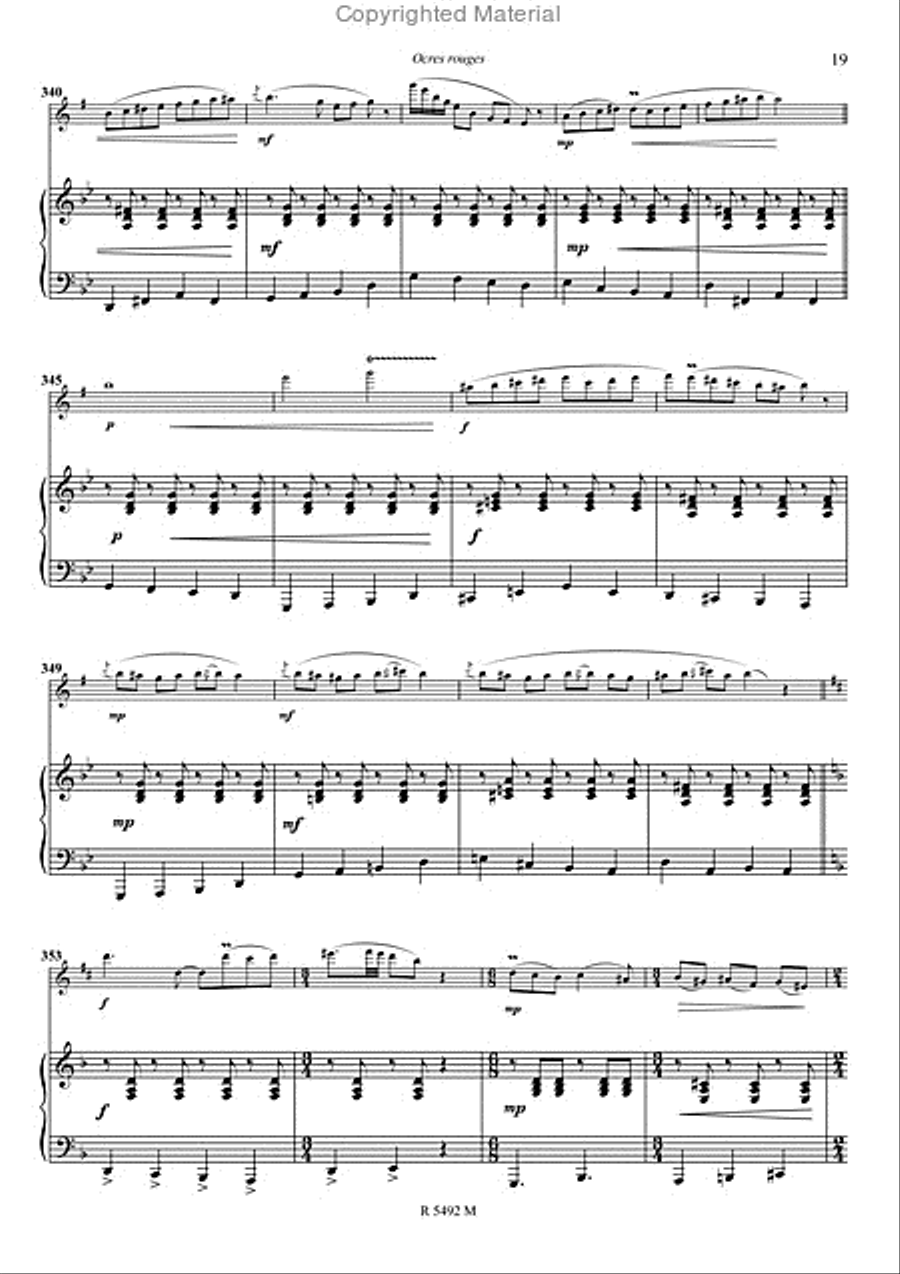 Ocres rouges Piano Accompaniment scores gallery preview page 14