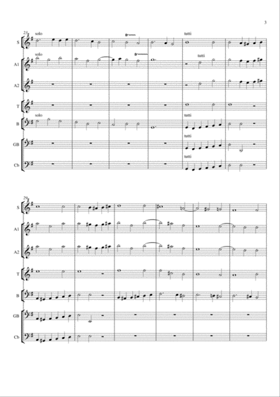 William Boyce Concerto Grosso in G minor Recorder scores gallery preview page 3