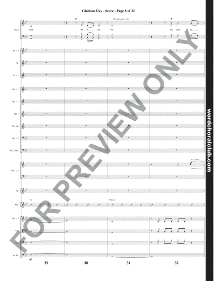 Glorious Day with Christ the Lord Is Risen Today - Orchestration Choir scores gallery preview page 9