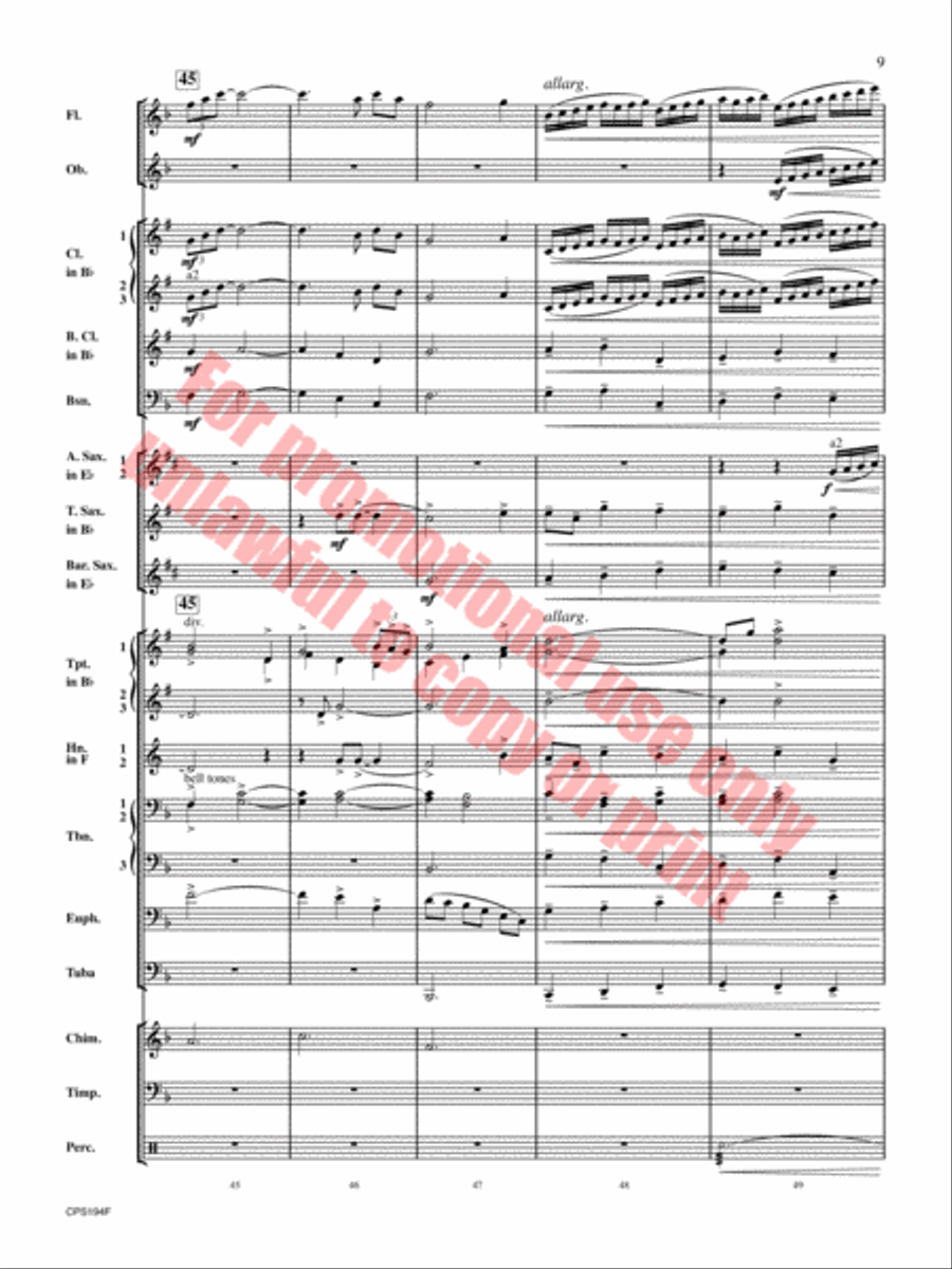 Amazing Grace Concert Band scores gallery preview page 10