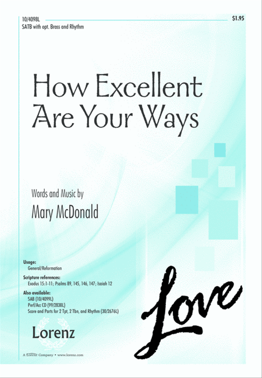 How Excellent Are Your Ways 4-Part scores gallery preview page 2