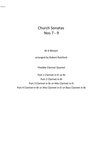 Church Sonatas 7-9