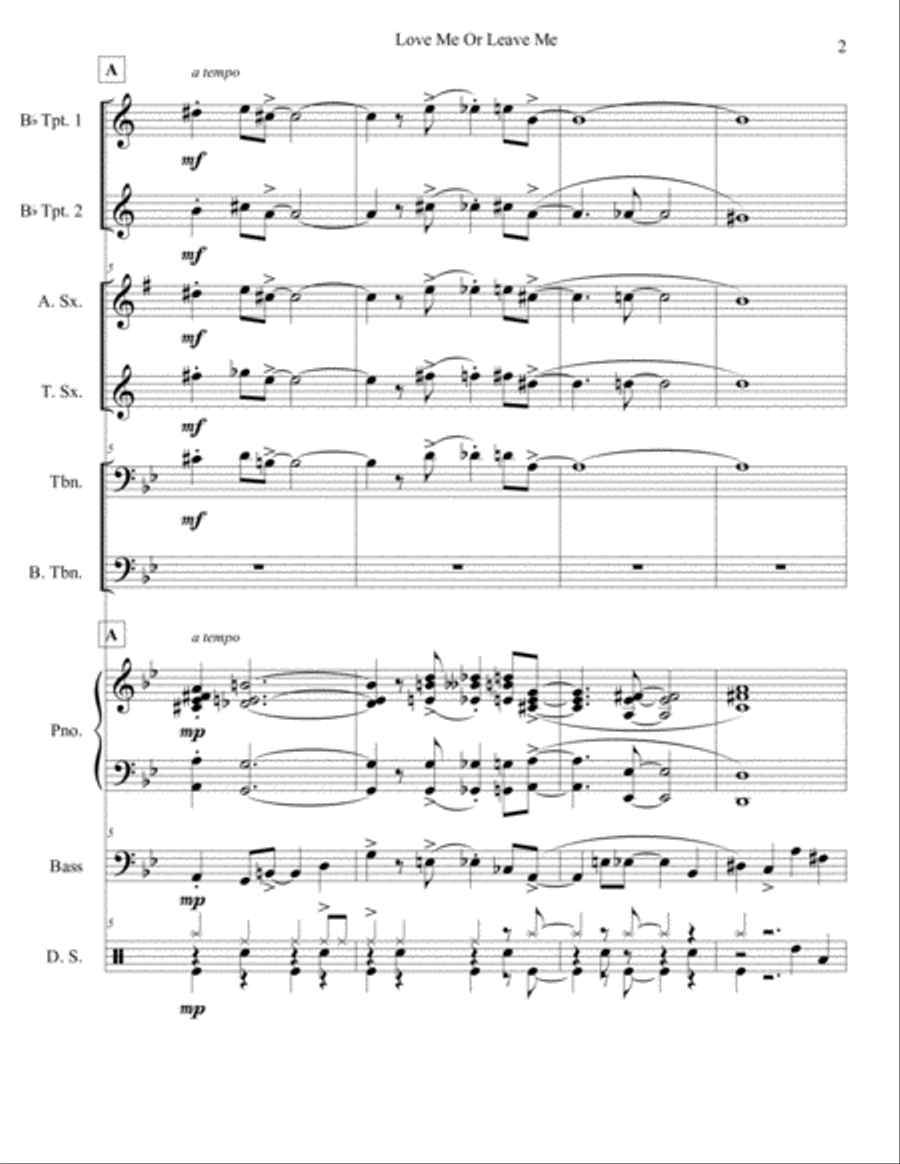 Love Me Or Leave Me Love Me Or Leave Me Jazz Ensemble scores gallery preview page 2