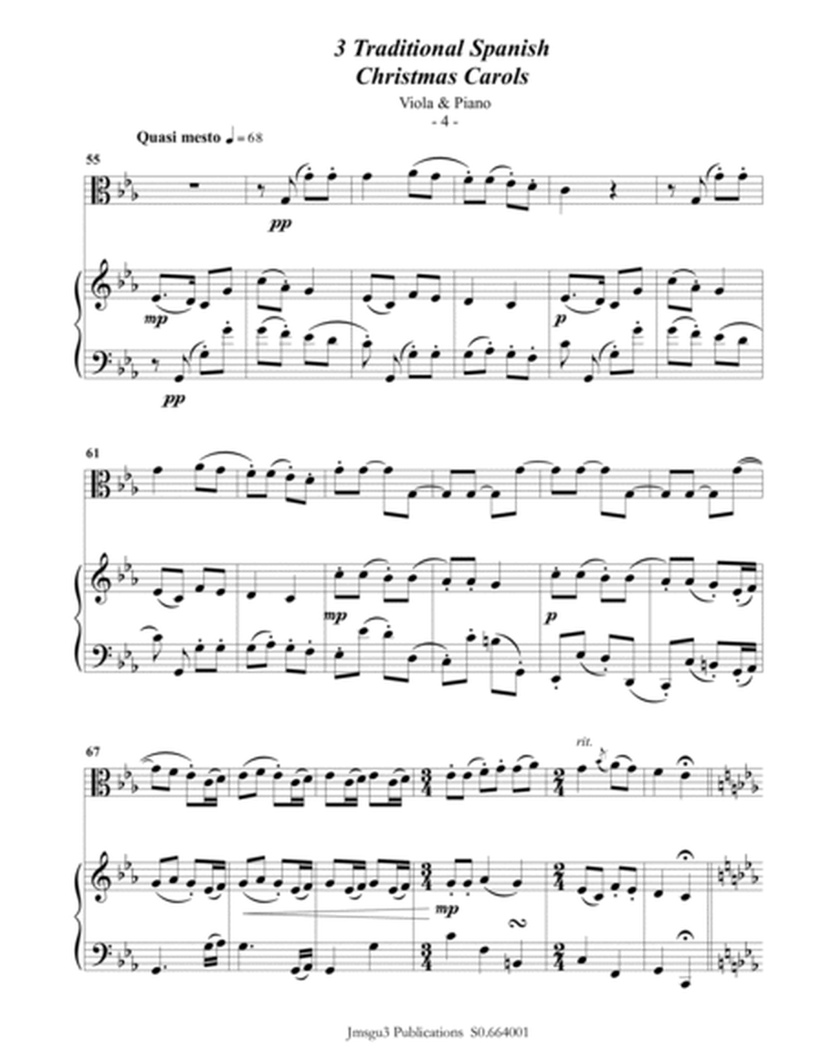 3 Traditional Spanish Christmas Carols for Viola & Piano image number null