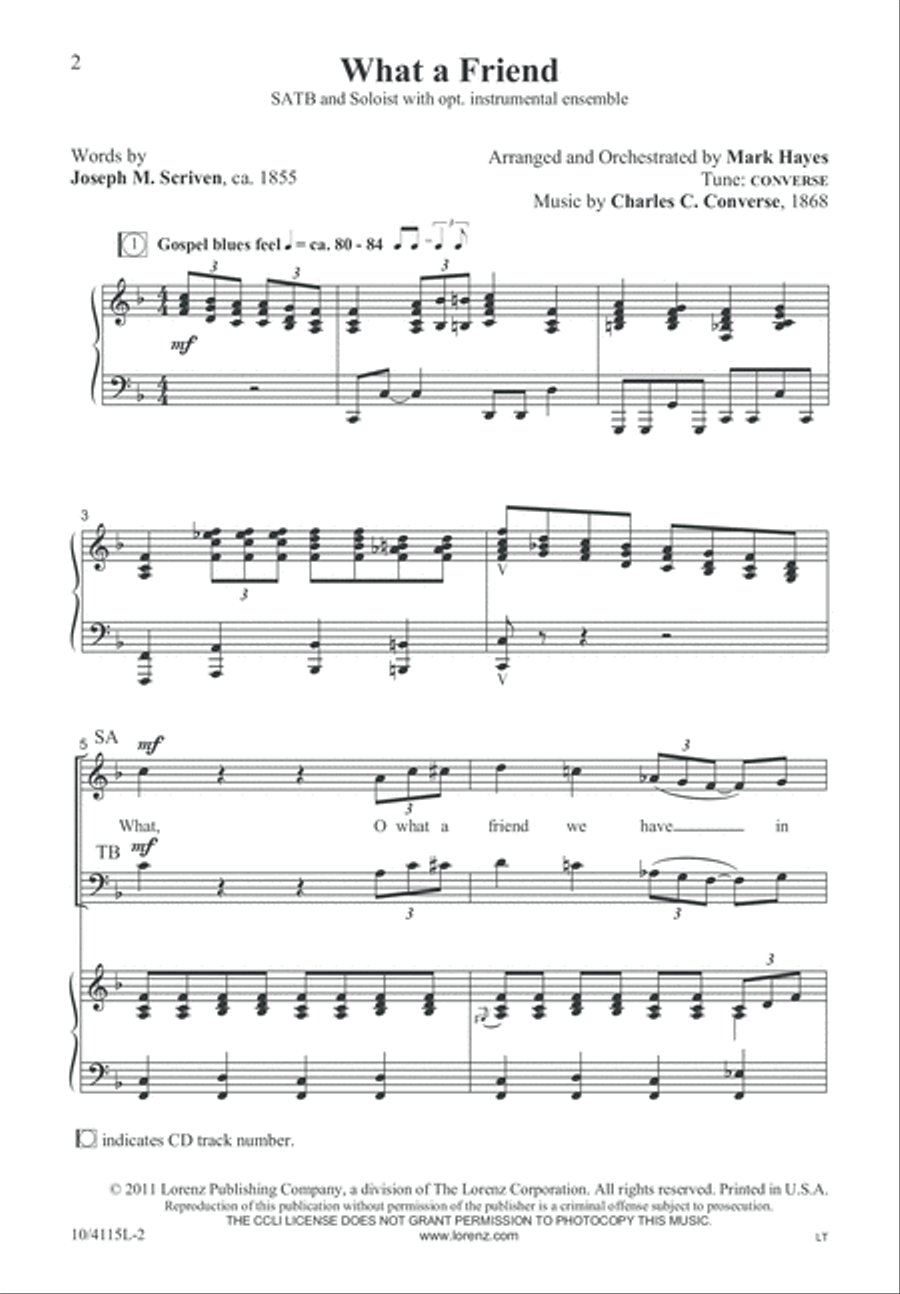 What a Friend 4-Part scores gallery preview page 3