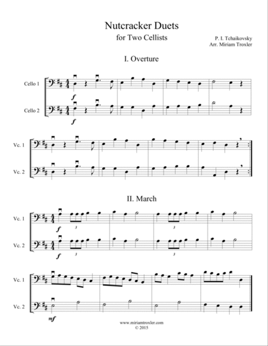 Nutcracker Duets for Two Cellists String Duet scores gallery preview page 2