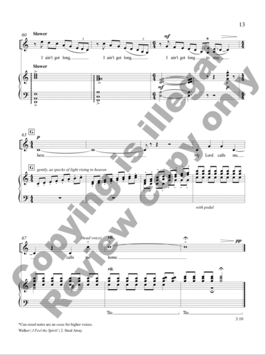 I Feel the Spirit (Piano/Vocal Score) Cello scores gallery preview page 9