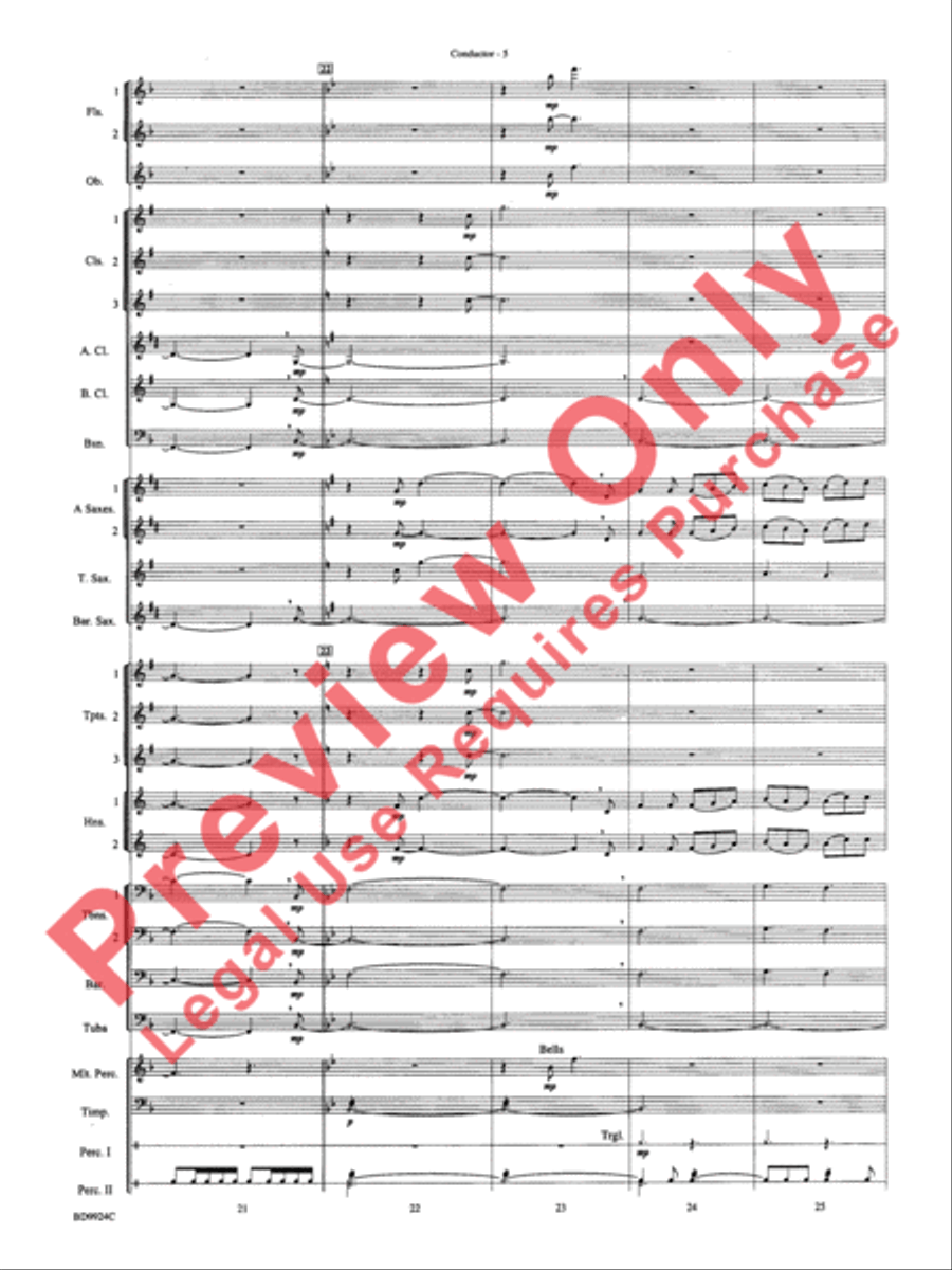 A Vaughan Williams Christmas Concert Band scores gallery preview page 7