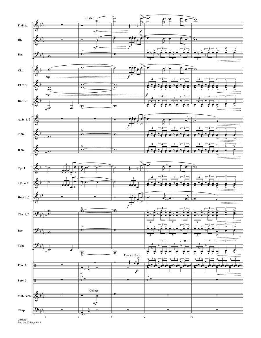 Into the Unknown (from Disney's Frozen 2) (arr. Paul Murtha) - Conductor Score (Full Score) Concert Band scores gallery preview page 3